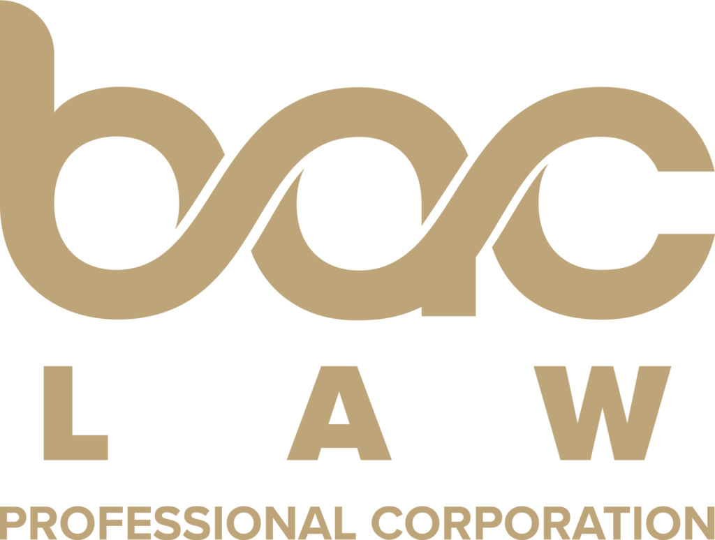 BAC Law Logo in gold